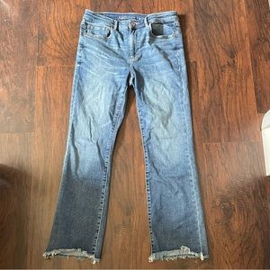 American Eagle Hi Rise Crop Flare Jeans
